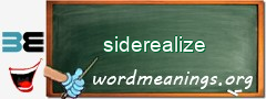 WordMeaning blackboard for siderealize